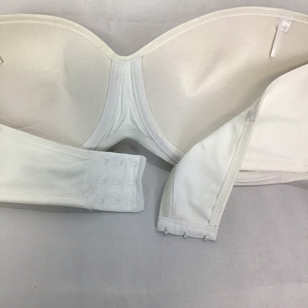 Dominique Strapless Bra White Size 48C Seamless Supportive Full Coverage - Picture 4 of 10